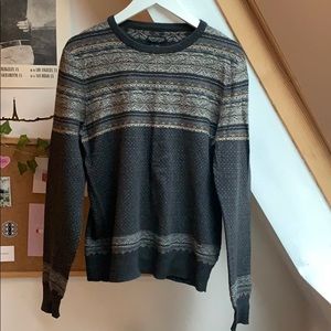 All Saints Men’s textured crewneck sweater
